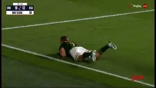 Pieter Steph Du Toit charge down Try!! SA vs England 2024 Twickenham #springboks #rugby