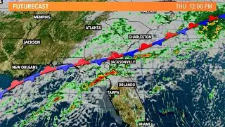 Live Radar: Waves of heavy rain, a few stronger storms with us for the next three days