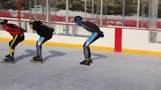 Speed Skating on the Canada 150 Rink