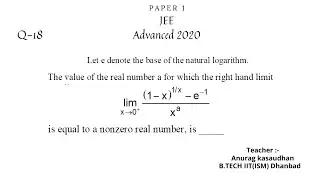 JEE Advanced 2020 Math Paper 1 (Q 18) solution | IIT JEE Maths | #jeeadvanced2020 #projecteducation
