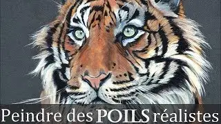 Techniques pour les poils au pastel Tigre par Cindy Barillet