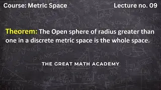 Open Sphere of Radius Greater than One in a Discrete Metric Space is the Whole Space.