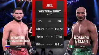UFC 5 - Khabib Nurmagomedov vs Kamaru Usman | FULL FIGHT SIMULATION