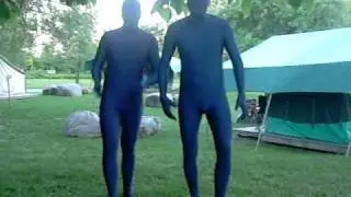 Toronto Zoo Bush Camp - Harrison & Rob in their Root Suits!