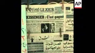 SYND 30-5-74 REACTION IN BEIRUT TO DISENGAGEMENT AGREEMENT BETWEEN SYRIA AND ISRAEL