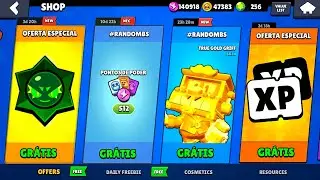 SKIN DOURADA GRÁTIS! NOVAS RECOMPENSAS GRÁTIS + EVENTO COMUNITÁRIO NO BRAWL STARS