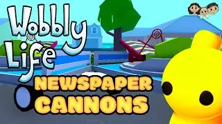 Wobbly Life Gameplay #12 : NEWSPAPER CANNONS | 3 Player Co-op