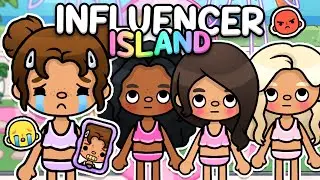 INFLUENCER ISLAND! 🏝️💗 THE NEW GIRL 👩🏽 (EPISODE 4) | With Voices 🔈 | Toca Life World Roleplay