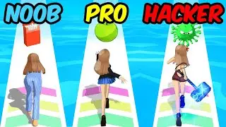 RUN HEALTHY 👸 NOOB vs PRO vs HACKER 💃 FUNNIEST APP GAME MOMENT 👣 BEST GAME IOS, ANDROID LV 6-7RH