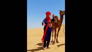 Man in the desert dancing to Happy Me Afrobeats by Sunday J