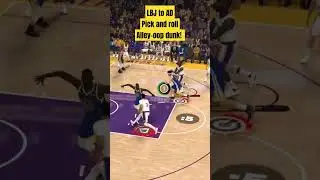 Lebron to AD Alley-oop dunk! | Nice pick n' roll