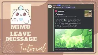 ༊*&middot;˚ mimu leave message | discord tutorial | slash commands 2022 | aesthetic