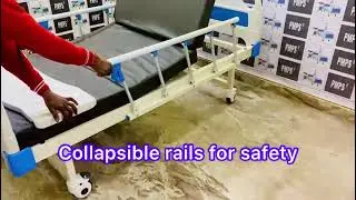 P.M.P.S.&reg; Semi Fowler Bed -1 Function Hospital Bed  | Mattress I Dinning Board I Collapsible Rails