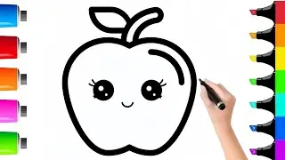 How To Draw Apple 🍏🍎 || Drawing And Coloring Tutorial 