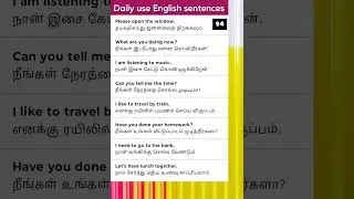 spoken English through Tamil, 94 , learn English with Tamil, English speaking practice in Tamil