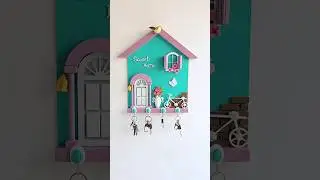 How To Make Key Holder || Wall Hanging Craft Ideas || #shorts #youtubeshorts #wallhanging