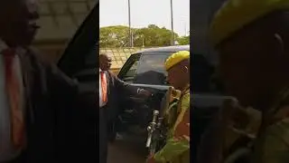 ED arrives for the ZANU-PF Extra ordinary Politburo meeting