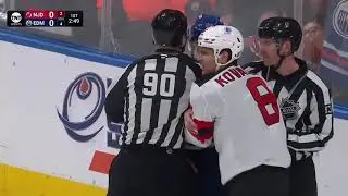 Johnathan Kovacevic vs Vasily Podkolzin, Devils @ Oilers - 20th Jan 2026