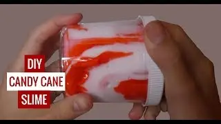 DIY Candy Cane Slime For Christmas  Easy Slime Recipe