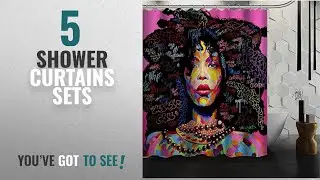 Top 10 Shower Curtains Sets [2018]: Afro Girl Character Shower Curtains Mildew Resistant Waterroof