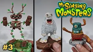 Figuras de My Singing Monsters Caja tambaleante, Mamuto, Zigurabu /Plastilina Foami tutorial How To