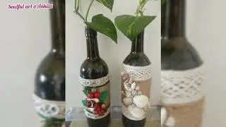 DIY 2 bottle decor  idea ##soulful art @ankita