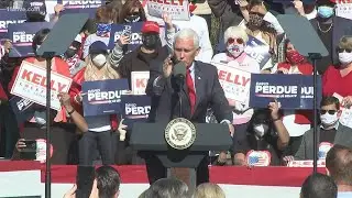 Pence stumps for Loeffler, Perdue in north Georgia
