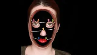 Face Parts Illusion Face Paint Design by Ana Cedoviste