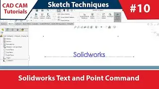 Solidworks (English) 10_DAY: Text and Point commands in sketch environment #solidworks #sketch