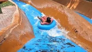 Mountain water slide at black thunder India