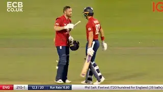 Phil Salt batting highlights 140* runs (31) ball century 6,6,6,6,6,6 END vs SA 2nd T20 Highlights