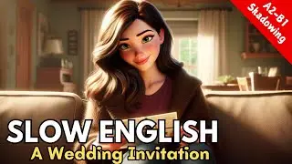A Wedding Invitation 💌 | A2&ndash;B1 Level | Slow English Listening & Speaking Practice (with subtitles)
