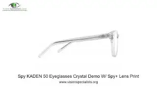 Spy KADEN 50 Eyeglasses Crystal Demo W  Spy+ Lens Print