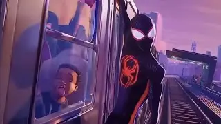 Sus kid licking the window in spiderman across the spider verse atsv