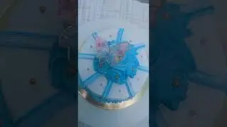 Blue Butterfly cake design #shorts