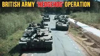 1500 UK Army and Challenger Tank in action on Exercise Hedgehog
