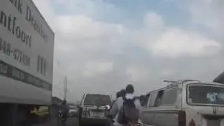 Driving in Ibadan city, Nigeria