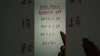 math puzzle #shorts #shortsvideoviral #shortsvideo #math #tricks #mathmagic #Math n Magic #puzzle