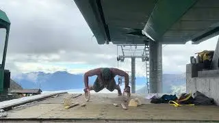 Ring push-up world record on top of a glacier Alaska#pushupking 