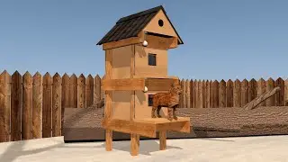 Cat Shelter for Winter / 3D DIY