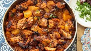 ⭐ Одна сковорода. Насыщенный вкус. Курица с медом и хариссой и овощами.