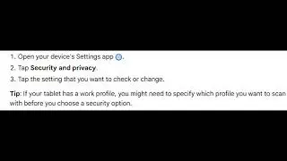 Top Tip video on Security and privacy settings on your Pixel Tablet#toptip