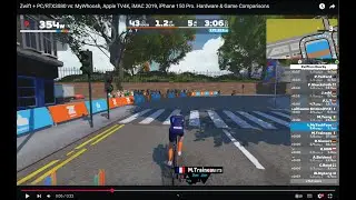 Zwift + Apple TV4K vs: MyWhoosh, PC/RTX3080, iMAC 2019, iPhone 150 Pro. Hardware & Game Comparisons