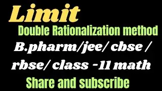 Limit( rationalization method) for ncert class 11 math/ jee/ b.pharm/ CA foundation math