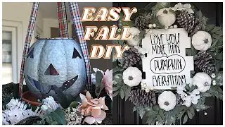 *EASY* FARMHOUSE FALL FRONT PORCH DIY | FALL DECOR