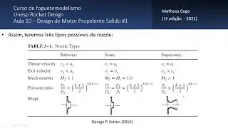 Aula 10 - Design de Motor Propelente S&oacute;lido #1
