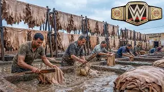 Millions of Animal Leathers Recycled into WWE Championship Belts | Incredible Factory Process
