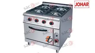 4 Burner Cooking Range With Oven| Commercial Cooking Range | Indian Cooking Range wih Oven.
