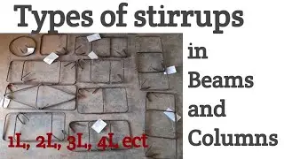 Types of stirrups in Beams and Columns||what is 1legged, 2legged, 4legged (1L,2L,3L...) in stirrups?