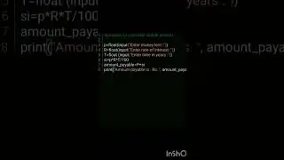 Program to calculate simple interest. /